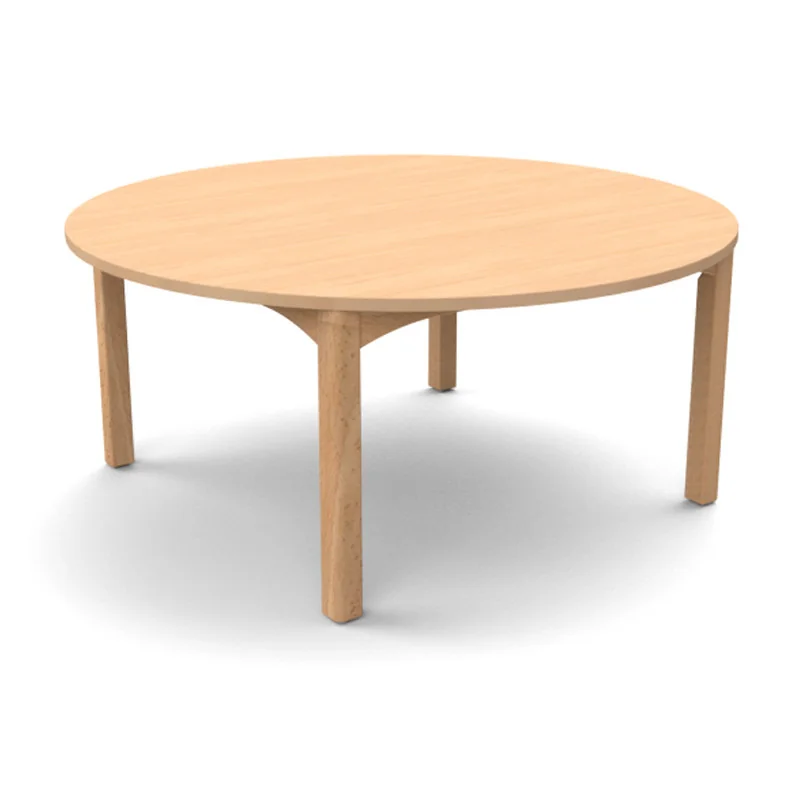 Table ronde scolaire coloris hêtre