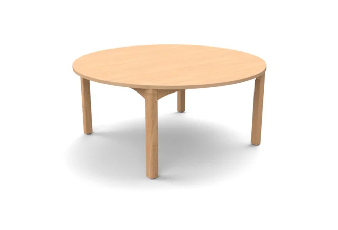 Table ronde scolaire coloris hêtre