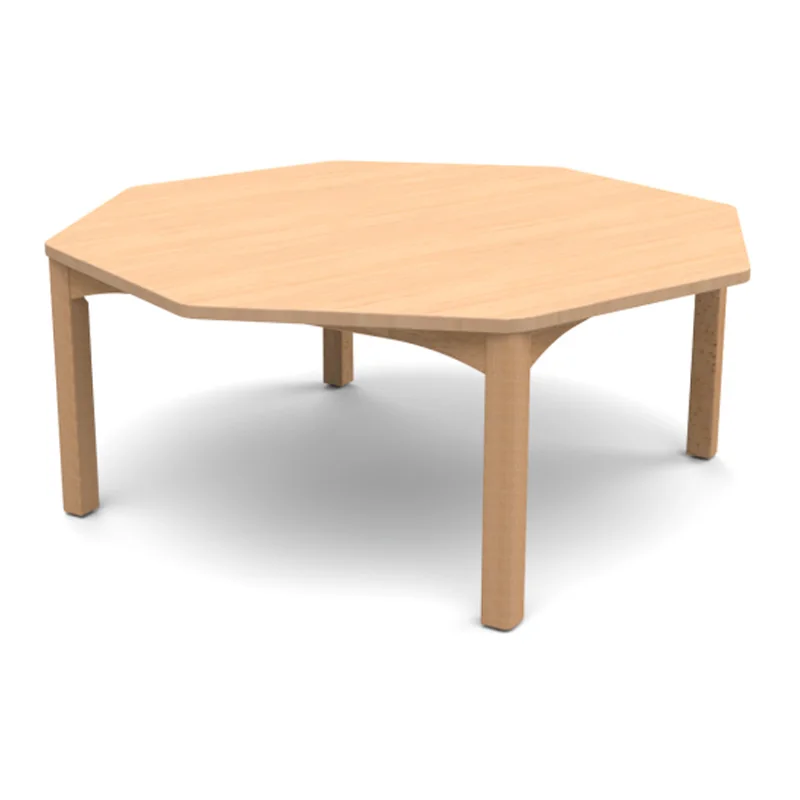 Table scolaire octogonale 120 cm coloris hêtre