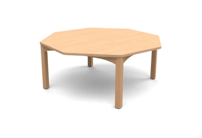 Table scolaire octogonale 120 cm coloris hêtre