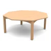 Table scolaire octogonale 120 cm coloris hêtre