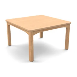 Table scolaire carrée 80 x 80 cm coloris hêtre