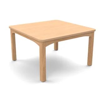 Table scolaire carrée 80 x 80 cm coloris hêtre