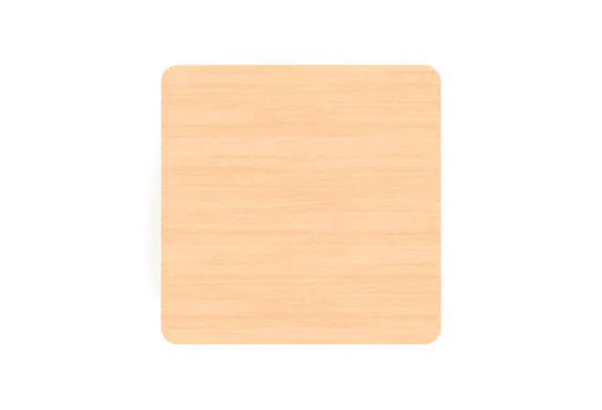 Table scolaire carrée 80 x 80 cm vue du plateau en stratifié coloris hêtre