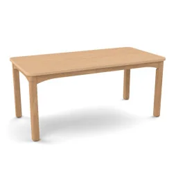 Table pour école maternelle 120 x 80 cm coloris hêtre