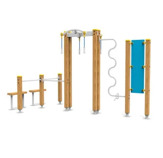Équipement sportif extérieur sénior 3 modules