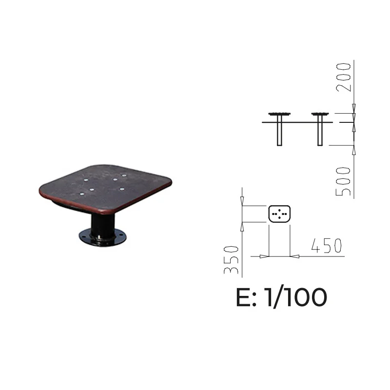 Agrès sportif extérieur - Stepper 20 cm