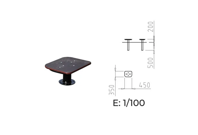Agrès sportif extérieur - Stepper 20 cm