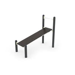 Agrès sportif extérieur - Banc abdominal incliné