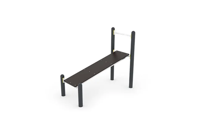 Agrès sportif extérieur - Banc abdominal incliné