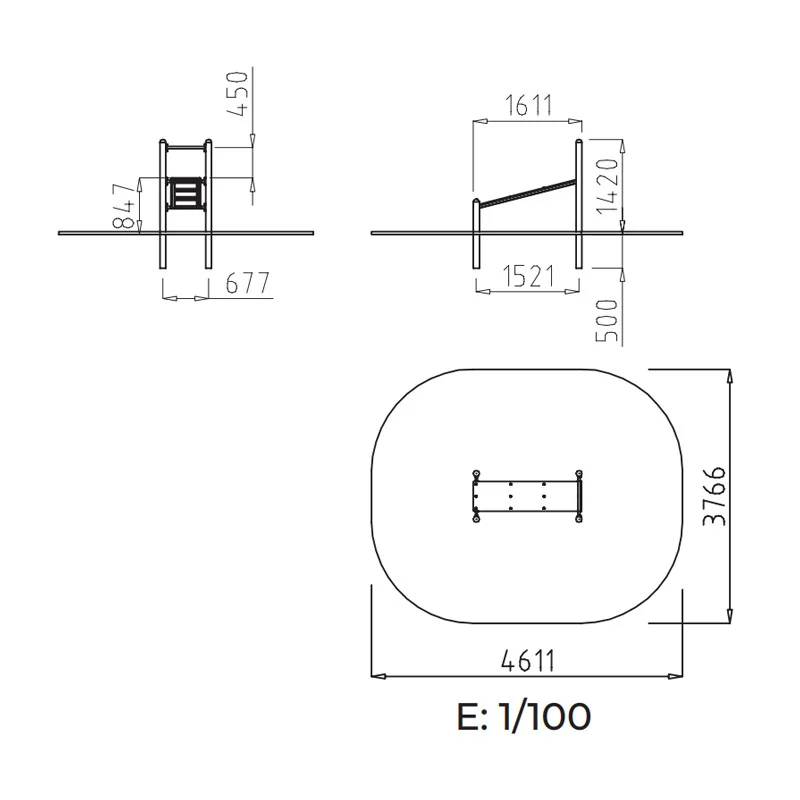 dimensions de l'agrès sportif banc abdominal incliné