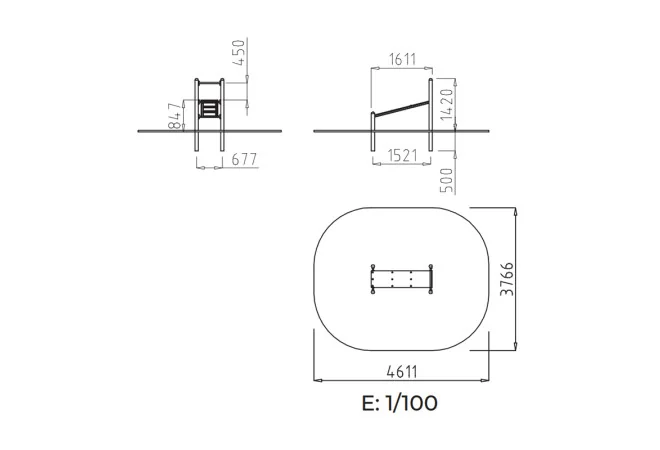 dimensions de l'agrès sportif banc abdominal incliné