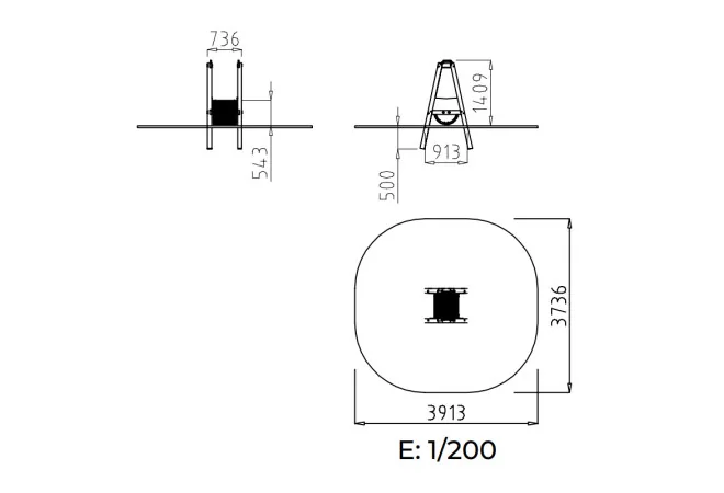 dimensions du rouleau d'équilibre pour parcours sportif enfant