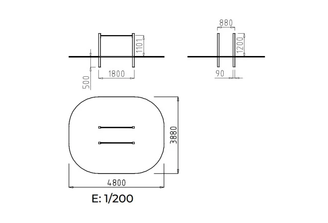 Plan technique des barres parallèles