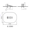 plan d'implantation et zone d'impact du module planche abdominale enfant