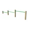 Barres de flexion en bois et acier pour parcours gym enfant