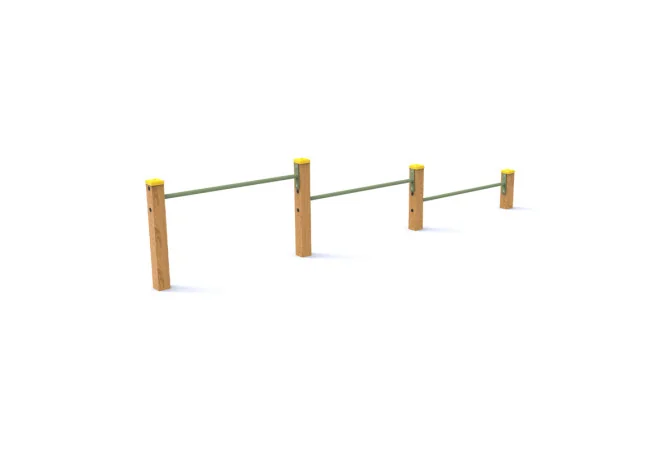 Parcours gym enfant - Barres de flexion 3 niveaux