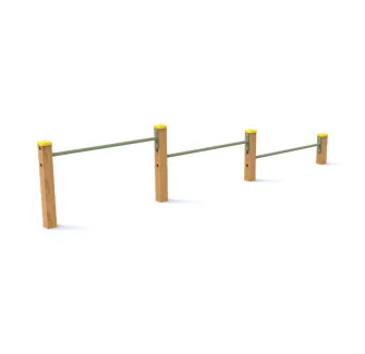 Parcours gym enfant - Barres de flexion 3 niveaux