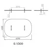 Dimensions et zone de sécurité pour 2 modules saut de haie enfant