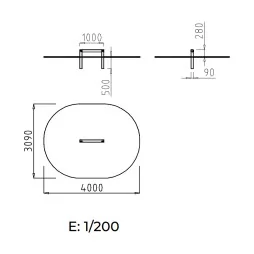 Dimensions et zone de sécurité pour un module saut de haie enfant