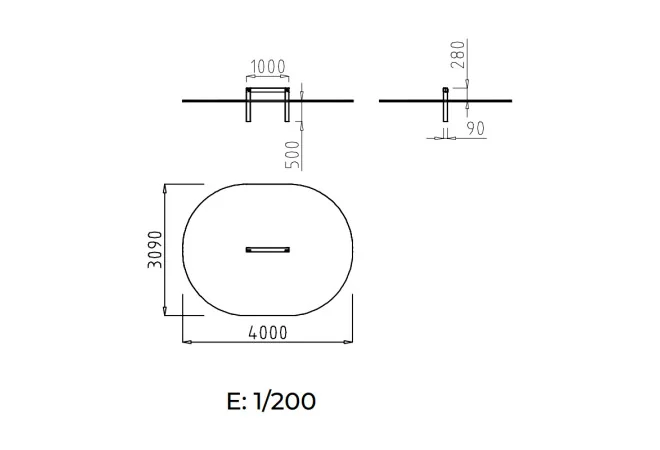 Dimensions et zone de sécurité pour un module saut de haie enfant