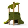 Structure aire de jeux enfant avec Toboggan vue de dos