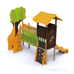 Structure de jeux Petit Chaperon Rouge vue arrière