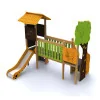 Structure aire de jeux Petit Chaperon Rouge avec toboggan
