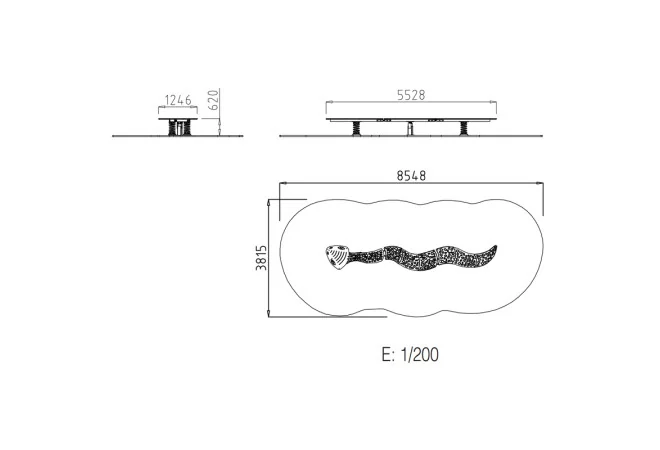 dimensions du Jeu à bascule et à ressort Serpent