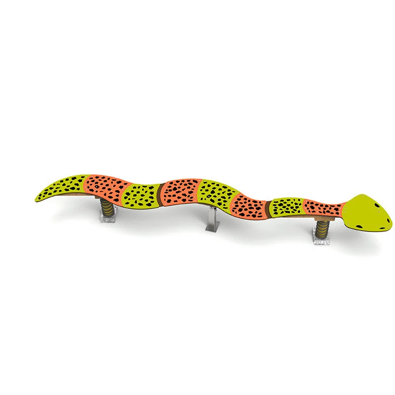 Jeu à bascule et à ressort Serpent pour aires de jeux extérieures