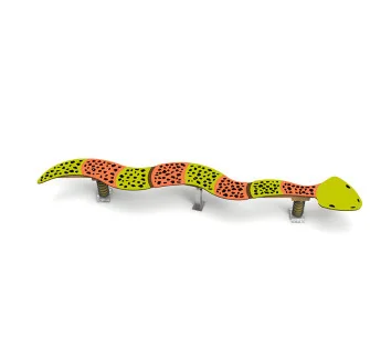 Jeu à bascule et à ressort Serpent pour aires de jeux extérieures
