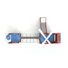 Structure multi jeux Hélicoptère avec toboggan vue aérienne