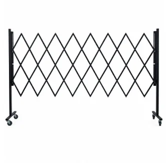 Barrière de chantier extensible hauteur 160 cm noire