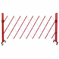 Barrière de sécurité extensible hauteur 160 cm rouge et blanche