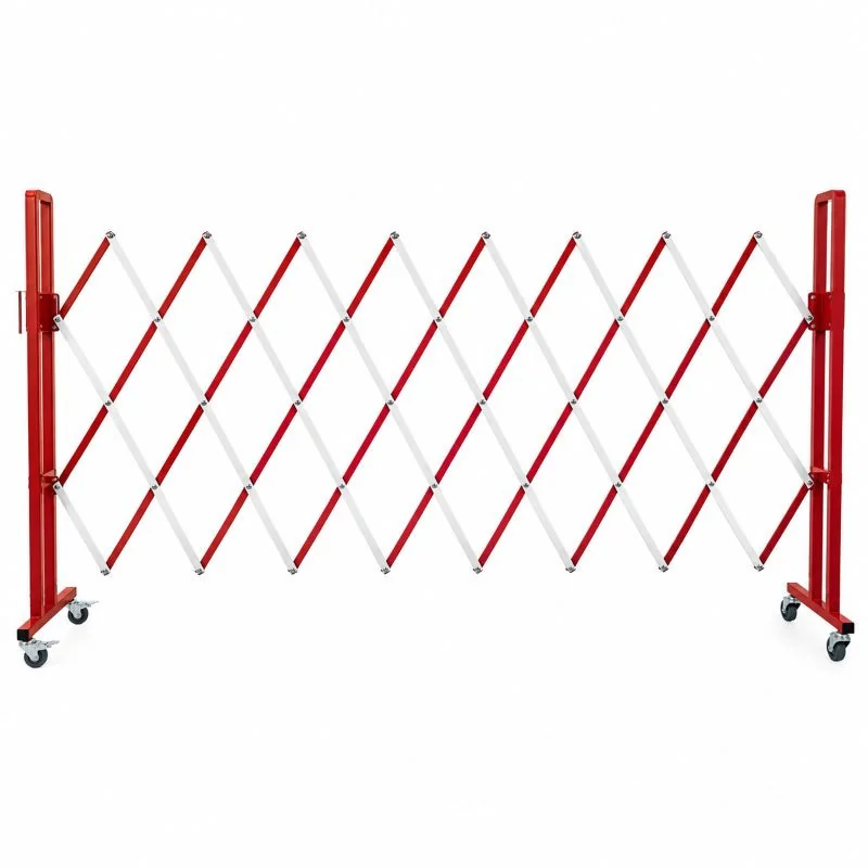 Barrière de sécurité extensible hauteur 160 cm rouge et blanche