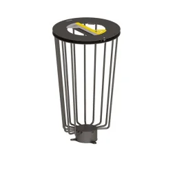 poubelle Vigipirate 2 x 50 L gris Procity signalétique gris jaune