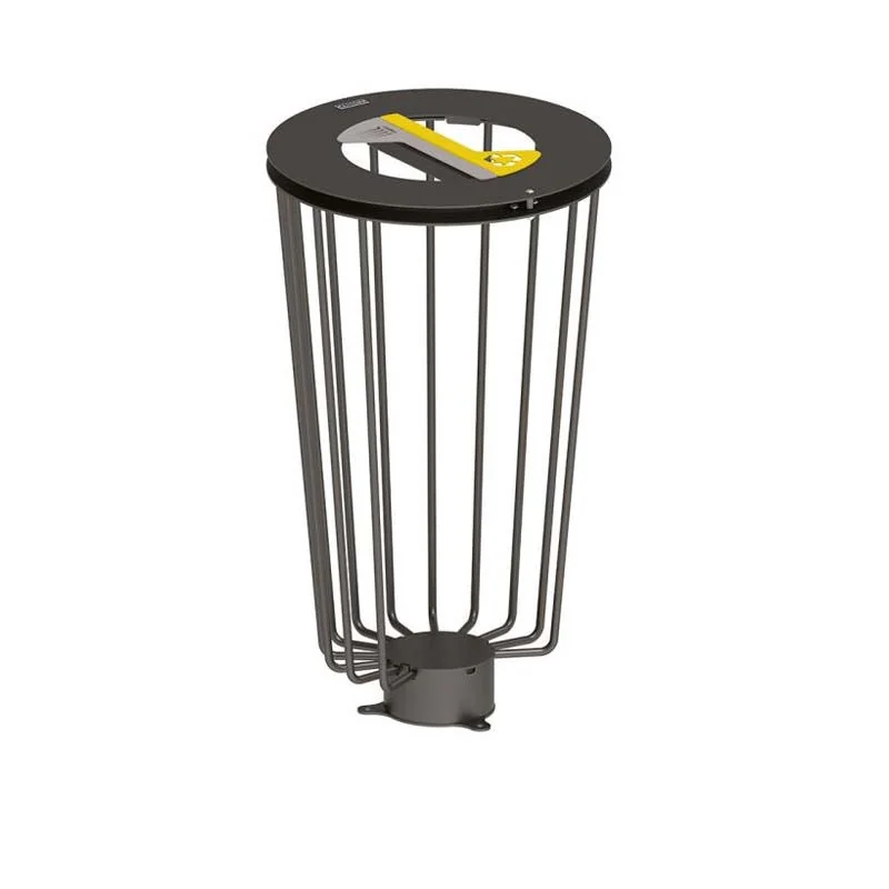 poubelle Vigipirate 2 x 50 L gris Procity signalétique gris jaune