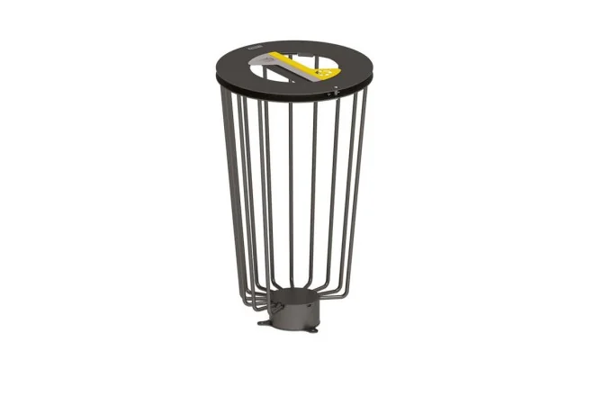 poubelle Vigipirate 2 x 50 L gris Procity signalétique gris jaune