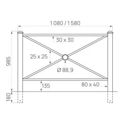 dimensions de la barrière urbaine pagode