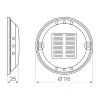 dimensions du plot routier solaire rond polycarbonate Procity