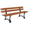 Banc public en bois et pieds fonte Saragosse