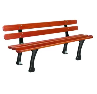 Banc public en bois et fonte Lugo