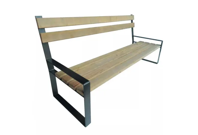 Banc de ville Dallas avec accoudoirs