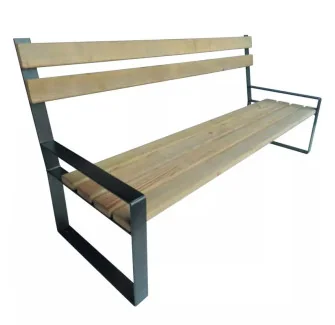 Banc de ville Dallas avec accoudoirs