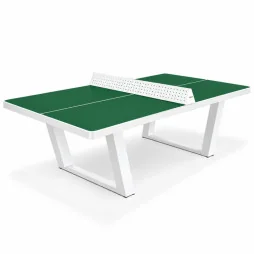 table ping pong extérieure Garden vert sapin pieds blancs