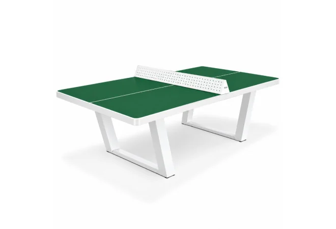 table ping pong extérieure Garden vert sapin pieds blancs
