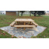 Table de pique-nique carrée en bois traité autoclave Table de pique-nique carrée en bois traité autoclave