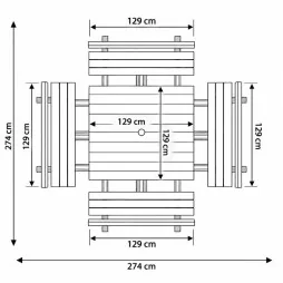 dimensions de la table de pique-nique carrée Square 8 personnes dimensions de la table de pique-nique carrée Square 8 personnes