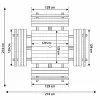 dimensions de la table de pique-nique carrée Square 8 personnes dimensions de la table de pique-nique carrée Square 8 personnes