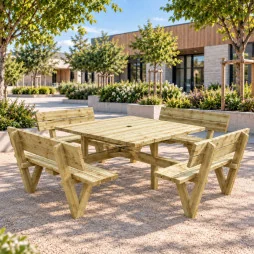 table pique nique 8 personnes Square en extérieur table pique nique 8 personnes Square en extérieur